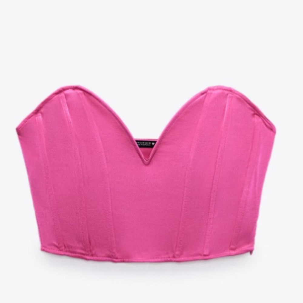 Sateen Zara pink corset